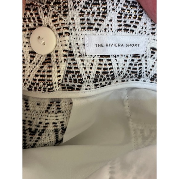 LOFT Rivera White And Copper Metallic Shorts Size 4 - Picture 4 of 6